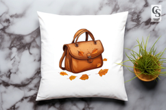 Autumn Leather Handbag Clipart PNG Product Image 3