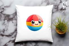 Kawaii Beach Ball Cute Toy Clipart Sublimation PNG Product Image 2