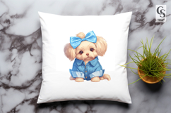 Cute Puppy Dog in Clothes Cartoon Clipart Product Image 2