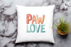 Pet Lover Puppy Love Paw Print Text Clipart PNG Product Image 2
