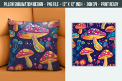 Whimsical Mushroom Pillow Design | Pillow Cover Sublimation Product Image 1