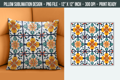 Portuguese Pattern Pillow Design | Pillow Cover Sublimation Product Image 1