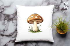 Autumn Mushroom Clipart Sublimation PNG Product Image 3