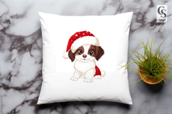 Cute Puppy Dog with Hat Clipart Sublimation PNG Product Image 2