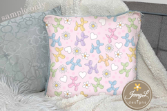 Pastel Balloon Dog SEAMLESS Digital Paper and Clipart Product Image 7