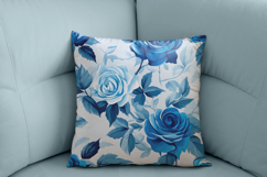 Blue Rose Digital Paper Pattern | Seamless Pattern Product Image 3