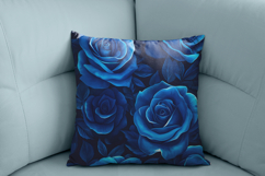 Blue Rose Digital Paper Pattern | Seamless Pattern Product Image 3
