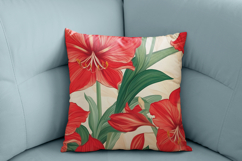 Amaryllis Flower Digital Paper Pattern | Seamless Pattern Product Image 3