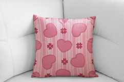 Heart &amp; Flower Seamless Pattern | Heart Digital Paper Product Image 4