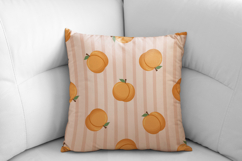Summer Peach Seamless Pattern | Fruit Digital Paper Product Image 3
