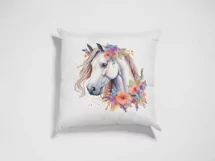White Horse With Flowers Png for Sublimation Product Image 6