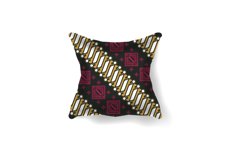 Pillow mockup with geometric traditional batik pattern desig Product Image 1