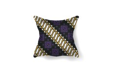 Pillow mockup with geometric traditional batik pattern isola Product Image 1