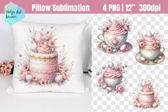 Cake Easter Sublimation | Pillow designs Product Image 1