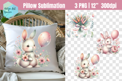 Pink Easter Sublimation | Pillow designs Product Image 1