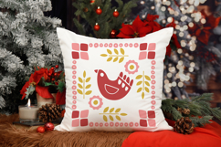 Scandinavian Christmas Bird | Christmas SVG Product Image 4