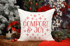 Comfort and Joy | Round Christmas Ornament SVG Product Image 3