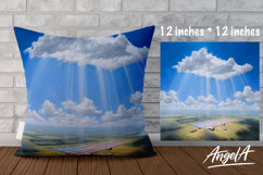 Patriotic pillow case sublimation design, USA flag PNG Product Image 1