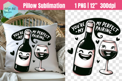 Funny couples Sublimation, Pillow Valentine's Day Product Image 1