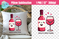 Funny couples Sublimation, Pillow Valentine's Day Product Image 1