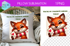 Sarcastic Animal Sublimation, Pillow Valentine's Day Product Image 1