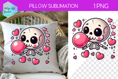 Skeleton Sublimation, Pillow Valentine's Day Product Image 1