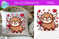 Wine Sublimation, Pillow Valentine's Day Product Image 1