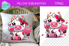 Wine Sublimation, Pillow Valentine's Day Product Image 1