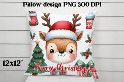 Christmas deer sublimation | Christmas pillow PNG bundle Product Image 2