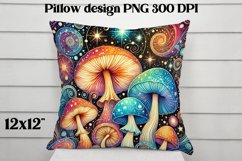 Mystical mushrooms sublimation bundle | Mystical moon pillow Product Image 3