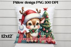 Christmas deer sublimation | Christmas pillow PNG bundle Product Image 3
