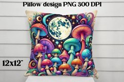 Mystical mushrooms sublimation bundle | Mystical moon pillow Product Image 4
