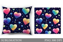 Hearts Pillow Design. Hearts Sublimation Product Image 1