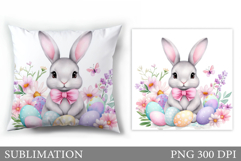 Easter Bunny Sublimation. Easter Bunny Pillow Design Product Image 1