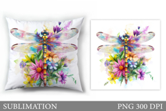 Dragonfly Pillow Design. Dragonfly Sublimation Product Image 1
