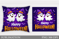 Ghost Pillow Sublimation. Halloween Mug Sublimation Product Image 1