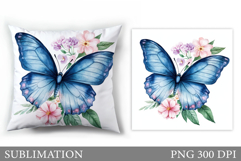Butterfly Sublimation. Butterfly Pillow Design Product Image 1