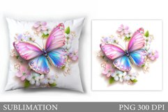 Butterfly Sublimation. Butterfly Pillow Design Product Image 1