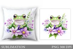Frog Pillow Sublimation. Frog Sublimation Product Image 1