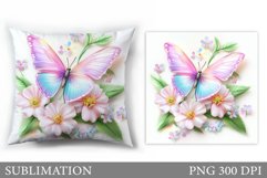 Butterfly Sublimation. Butterfly Pillow Design Product Image 1