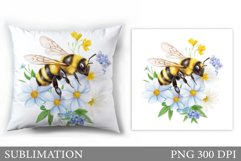 Bee Pillow Sublimation. Bee Sublimation Product Image 1