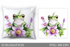 Frog Pillow Sublimation. Frog Sublimation Product Image 1