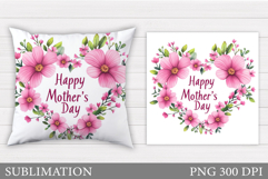 Mother's Day Sublimation. Mother's Day Pillow Sublimation Product Image 1