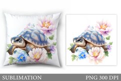 Turtle Pillow Sublimation. Turtle Sublimation Product Image 1