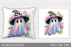 Ghost Pillow Sublimation. Halloween Mug Sublimation Product Image 1