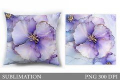 Abstract Flower Pillow Design. Floral Pillow Sublimation Product Image 1