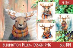 Cute deer autumn Sublimation | Pillow Sublimation Product Image 1