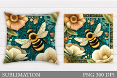 Bee Pillow Sublimation. Bee Sublimation Product Image 1