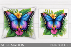 Butterfly Sublimation. Butterfly Pillow Design Product Image 1
