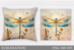 Dragonfly Pillow Design. Dragonfly Sublimation Product Image 1